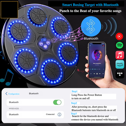 New Music Boxing Machine Smart Bluetooth Wall Mounted Music Boxing Trainer Gym Home Electronic Boxing Target Punching Equipment